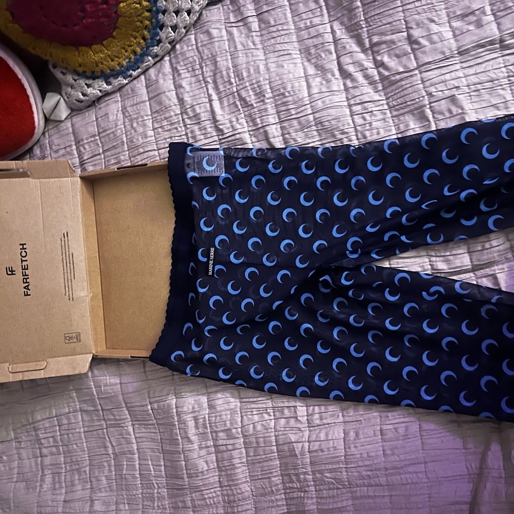 Marine Serre  Blue Crescent Hosiery